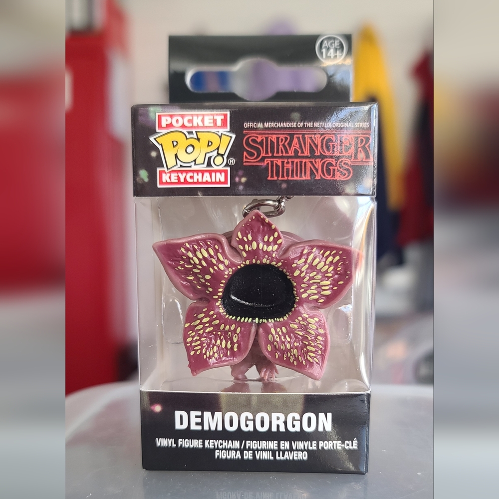 Pocket Pop Stranger Things Demogorgon Keychain - Brown and Blue